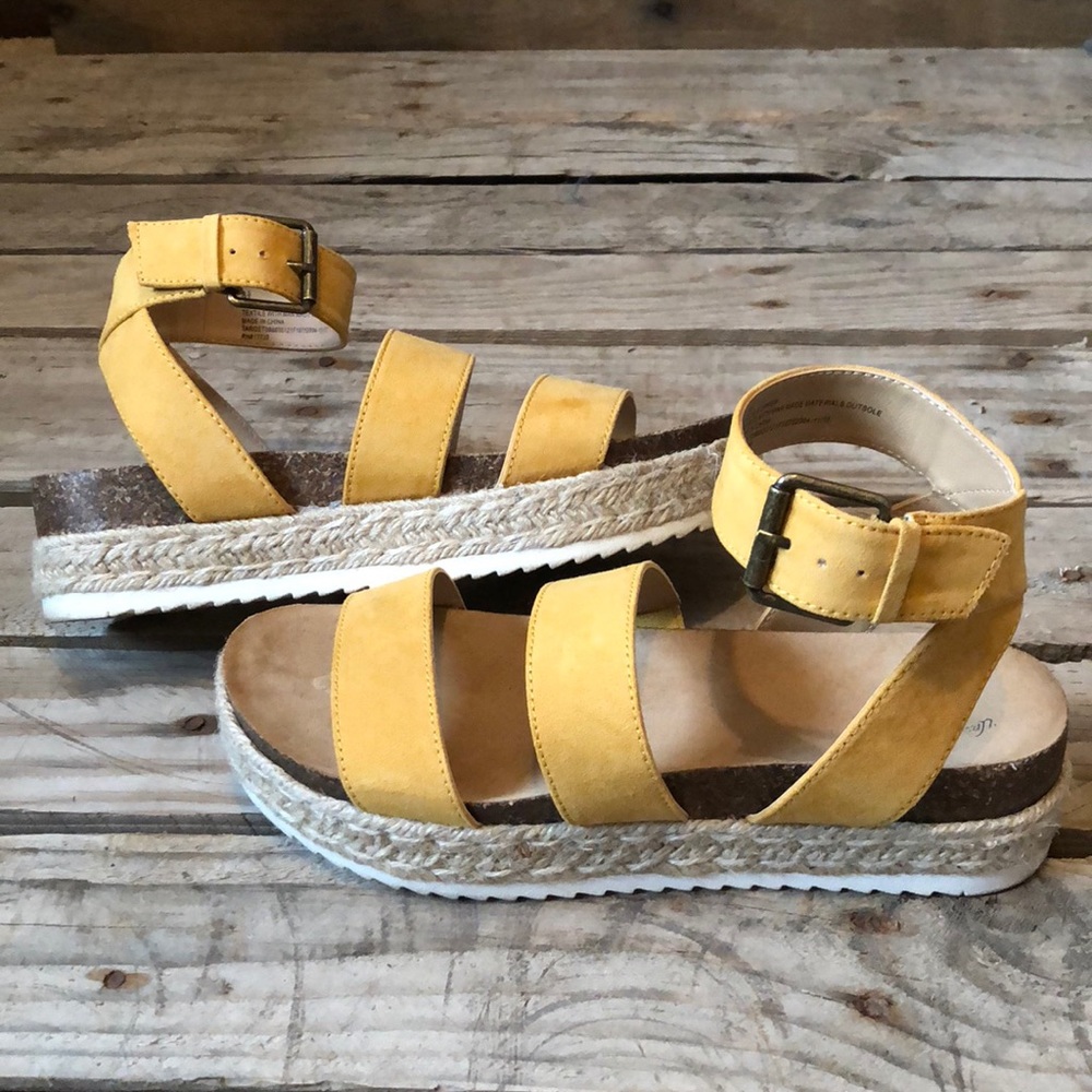 platform sandals with ankle strap